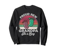 Cadeau pour la première fois avec inscription « Proud New Grandpa It's A Boy Grandpa To Be » Sweatshirt