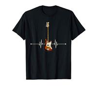 Cadeau Pour Le Bassiste Battement De Coeur Guitare Basse T-Shirt