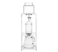 Cadeau pour les amateurs de café, Machine à café glacée avec technologie d'égouttement lent, filtre en acier inoxydable, support acrylique, débit d'eau réglable, prépare 3 6 tasses(13.7 * 43cm)