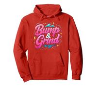 Cadeau pour Les Amateurs de Musique rétro années 90 R&B Bump & Grind Sweat à Capuche, Unisexe pour Adultes, Rouge, L