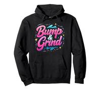 Cadeau pour Les Amateurs de Musique rétro années 90 R&B Bump & Grind Sweat à Capuche, Unisexe pour Adultes, Noir, S