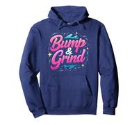 Cadeau pour Les Amateurs de Musique rétro années 90 R&B Bump & Grind Sweat à Capuche, Unisexe pour Adultes, Bleu Marine, M