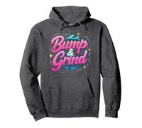 Cadeau pour Les Amateurs de Musique rétro années 90 R&B Bump & Grind Sweat à Capuche, Unisexe pour Adultes, Chiné Foncé, XL