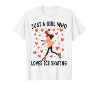 Cadeau pour les amateurs de patinage juste une fille qui aime le patinage sur glace T-Shirt