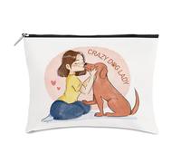Cadeau pour les amoureux des chiens, cadeaux pour femmes, amoureux des chiens, cadeau d'anniversaire Just A Girl Who Loves Dogs Trousse de maquillage pour femme, cadeaux de Noël pour femme