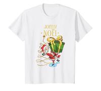 Cadeau pour Les Enfants Sapin De Noël Père Noël T-Shirt, Enfant, Blanc, 10 Ans