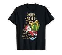 Cadeau pour Les Enfants Sapin De Noël Père Noël T-Shirt, Homme, Noir, XL