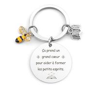 Cadeau Pour Maître et Atsem de Maternelle - Porte Clef Merci D'école Fin D'année