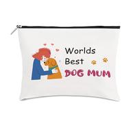 Cadeau pour maman et chien pour femme, cadeau pour les amoureux des chiens, cadeau de Pâques pour cadeau d'anniversaire, juste une fille qui aime les chiens, trousse de maquillage pour femme, cadeaux