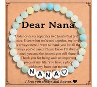 Cadeau Pour Maman, Grand-Mère, Grand-Mère, Bracelet En Pierre, Cadeau Pour Femme, Cadeau De Noël, D'anniversaire, Fête Des Mères Avec Carte À Mes , Pierre, Pas De Gemme