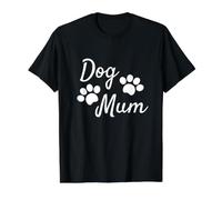 Cadeau pour Maman Qui Aime Les Chiens, Empreintes de Pattes de Chien Mignonnes T-Shirt Graphique avec Valeur, Homme, Noir, S