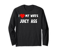 Cadeau pour mari avec inscription « I love my wife's juicy ass » Manche Longue