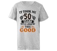 Cadeau pour Mon 50e Anniversaire - Il m'a Fallu 50 Ans pour Être Aussi Belle T-Shirt Enfant Basic Coton Gris
