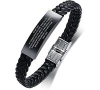 Cadeau pour mon fils de papa : je vous donne la fierté de vous voir vous-même bracelet en cuir pour anniversaire, remise de diplôme ou cadeau inspirant pour homme et garçon