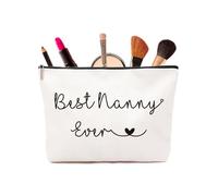 Cadeau pour nounou, trousse de maquillage, adorables sacs cosmétiques uniques, cadeaux d'anniversaire pour grand-mère, fabriqués en feutre, plein d'amour Best Nan Ever de petits-enfants