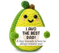 Cadeau pour papa de la part de sa fille, décoration de fête des pères, soutien émotionnel, crochet positif, avocat, pommes de terre, cornichon mini fait à la main, cadeau d'anniversaire pour père