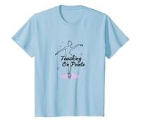 Cadeau pour Professeur de Danse sur Pointe T-Shirt, Enfant, Bleu Céleste, 6 Ans