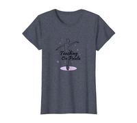 Cadeau pour Professeur de Danse sur Pointe T-Shirt, Femme, Bleu Chiné, S