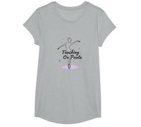 Cadeau pour Professeur de Danse sur Pointe T-Shirt, Fille, Gris Chiné, M