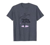 Cadeau pour Professeur de Danse sur Pointe T-Shirt, Homme, Bleu Chiné, XL