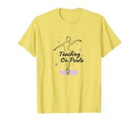 Cadeau pour Professeur de Danse sur Pointe T-Shirt, Homme, Citron, XL