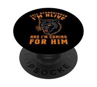 Cadeau pour Professeur de Sciences - Chat de Schrodinger PopSockets PopGrip Adhésif