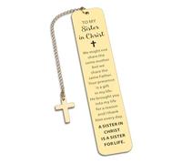 Cadeau pour sœur en Christ pour femme et homme, marque-page chrétien pour adolescentes, filles, garçons, sœurs secrètes, cadeaux pour femmes, amateurs de livres, cadeau de foi chrétienne pour sœurs