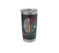 Cadeau pour thérapie de langage - Cerveau d'un discours pathologue Gobelet isotherme en acier inoxydable double paroi