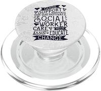 Cadeau pour Travailleurs Sociaux avec Guide de Soutien, Travail Social PopSockets PopGrip pour MagSafe