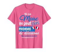 Cadeau pour Un Maire Qui Aime sa Commune Ville Village T-Shirt, Homme, Rose Chiné, M