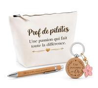 Cadeau Prof de Pilates Une Passion | Coffret Trousse, Stylo & Porte-clés Remerciement Femme