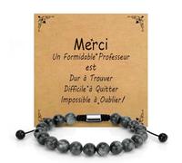 Cadeau Professeur Cadeau Maitre d'école Bracelet Pierre Naturelle Maitre Cadeaux pour les Enseignants Idee Cadeaux Maître d'école Original Utile Maître Noel Merci Handy Formidable Professeur