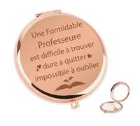 Cadeau Professeure Cadeau Maitresse Cadeaux Atsem Miroir de Poche pour La Meilleure Professeure Cadeau d'anniversaire Professeur une Remise de Diplôme Cadeaux Maitresse Retraite Remerciements Noel