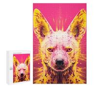 Cadeau Puzzle du Nouvel an - Vibrant Energetic Canine Portrait, Jeu D’Assemblage en Bois, 1000 PCS; pour Partager Un Moment Autour De La Table