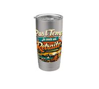 Cadeau Retraite Homme Humour Original Drole Pas le Temps ! Gobelet isotherme en acier inoxydable double paroi