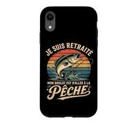 Cadeau Retraite Pêcheur Humour Papa Papi Homme Coque pour iPhone XR