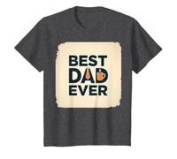 Cadeau rétro « Best Dad Ever Daddy » pour la fête des pères T-Shirt, Enfant, Chiné Foncé, 10 Ans