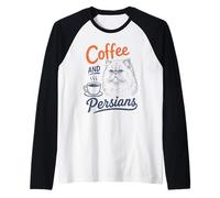 Cadeau rétro pour Amoureux des Chats Café et Perses Manche Raglan