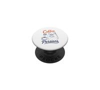 Cadeau rétro pour Amoureux des Chats Café et Perses PopSockets PopGrip Adhésif