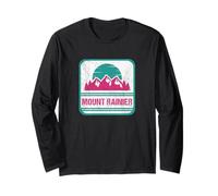 Cadeau rétro Vintage Mount Rainier Washington pour Femme Manche Longue