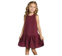 Cadeau Robe Enfant Fille Ete sans Manches Robe Enfants Filles Chic et Elegant Léger Fluide Casual Soirée Ceremonie Vacances Robes Princesse d'été légère Dress de Plage Mode Vêtements Pas Cher 0-8 ans