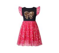 Cadeau Robe Ete Enfant Fille Robe de Princesse Robes Soiree pour La Fête Anniversaire Loisirs de Fête Pas Cher Swing Robe Filles Chic et Elegant Léger Fluide Robes Mariage Ceremonie 3-8 Ans