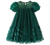 Cadeau Robe Fille Ete Robe Princesse pour Enfants Robes d'été à Col Rond Dress de fête de Mariage Vêtements Décontractés Robes de Première Communion Anniversaire Fête Photographie 3-10 ans