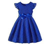 Cadeau Robe Fille Ete Robe Princesse pour Enfants Robes d'été à Col Rond Dress de fête de Mariage Vêtements Décontractés Robes de Première Communion Anniversaire Fête Photographie 3-10 ans