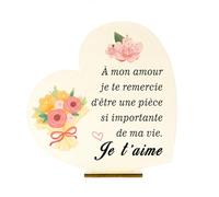 Cadeau Saint Valentin,Cadeau Couple,Idee Cadeau Couple,Cadeau Saint Valentin pour Homme,Cadeau Saint Valentin Femme,Cadeau Amoureux,Cadeau Copain,Cadeau Noel Couple,Ornement en Bois