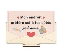 Cadeau Saint Valentin Couple Décoration Bois Cadeaux pour Son Copain Amoureux Copine Anniversaire Idee Mari Cadeaux Mariage pour ma Femme Amoureux pour Homme Amour St Valentin Noel