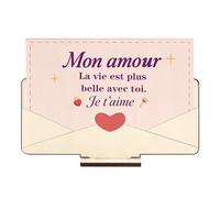 Cadeau Saint Valentin Couple Décoration Bois Cadeaux pour Son Copain Amoureux Copine Anniversaire Idee Mari Cadeaux Mariage pour ma Femme Amoureux pour Homme Amour St Valentin Noel