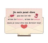 Cadeau Saint Valentin Couple Décoration Bois Cadeaux pour Son Copain Amoureux Copine Anniversaire Idee Mari Cadeaux Mariage pour ma Femme Amoureux pour Homme Amour St Valentin Noel