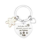 cadeau saint valentin fille Porte Clé Fille Porte Clef Fille Porte-Clés Fille Cadeau d'Anniversaire Garçon Fille Enfant Je t'Aime Mon Fils Ma Fille cadeau saint valentin ado fille Cadeau à Ma Fille