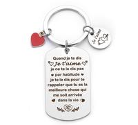 Cadeau Saint Valentin Pour Couple - Porte-Clef Amoureux 'Je T'aime' - Idée Cadeau Homme Femme